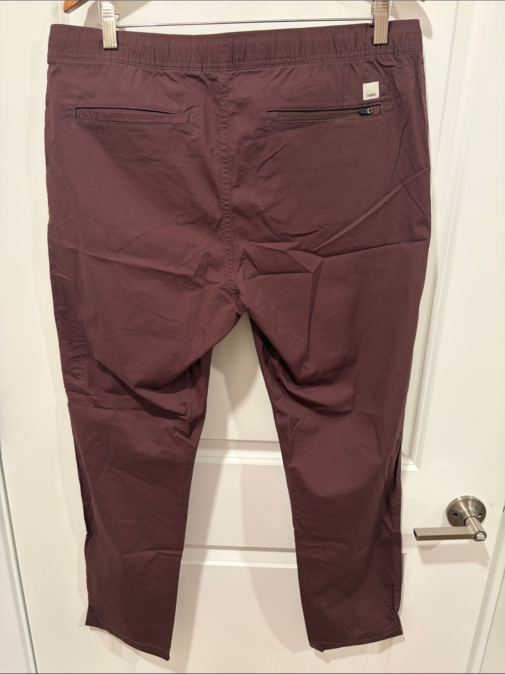 Vuori Maroon Ankle-Length Cargo Joggers - Picture 3 of 3